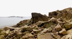 海边岩石装饰画礁石高清图片