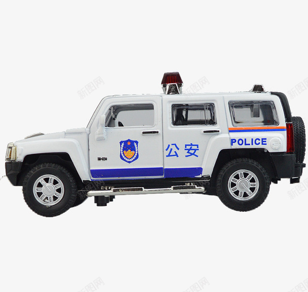 一辆白色的警车模型png免抠素材_88icon https://88icon.com 交通工具 公安 反恐 机动车 模型 特警车 白色 警用