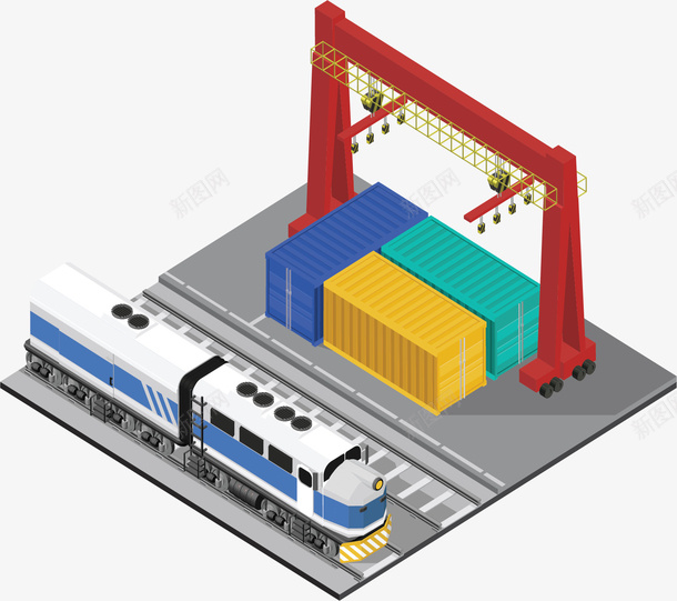 货运车站货车运货矢量图ai免抠素材_88icon https://88icon.com 快递配送 矢量png 货运 货运车站 车站 运送货物 矢量图