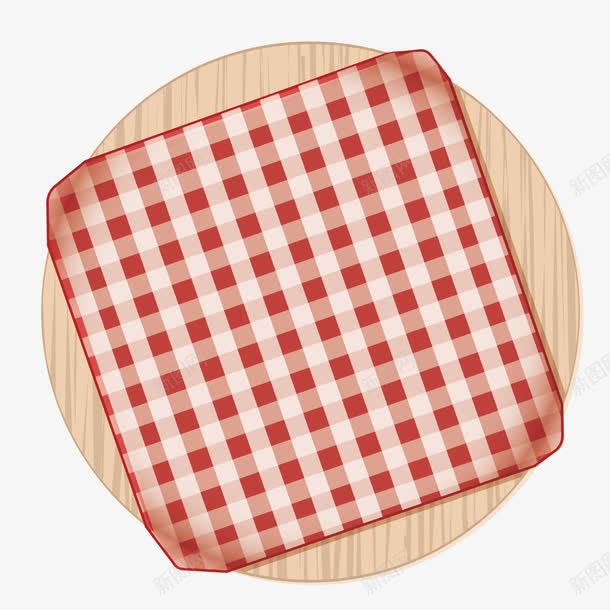圆形案板png免抠素材_88icon https://88icon.com 卡通 小格子 木质 格子 野餐垫 餐巾