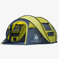 户外自动充气垫实物野营野外露营帐篷高清图片