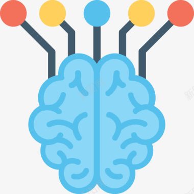 科技光效大脑大脑CPU图标图标