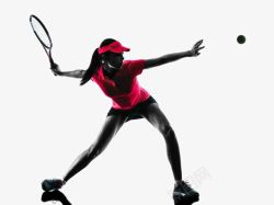 逆光背景网球运动员逆光写真高清图片