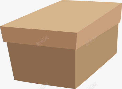 盒子棕色的盒子矢量图图标图标