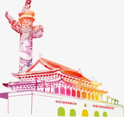 天安门城门护国柱背景元素素材