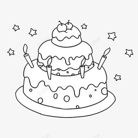 多层蛋糕简笔画食物png免抠素材_88icon https://88icon.com 图案 多层 简笔画食物 简约风格 蛋糕 装饰
