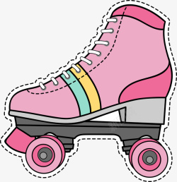 轮滑鞋装饰粉色轮滑鞋高清图片