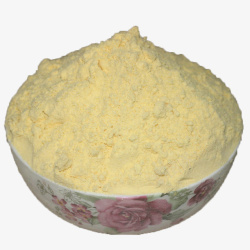 粉末状大碗的的黄豆粉高清图片