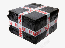 黑色打包封条物流箱子素材
