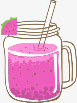 紫色果汁紫色水彩鲜榨果汁高清图片