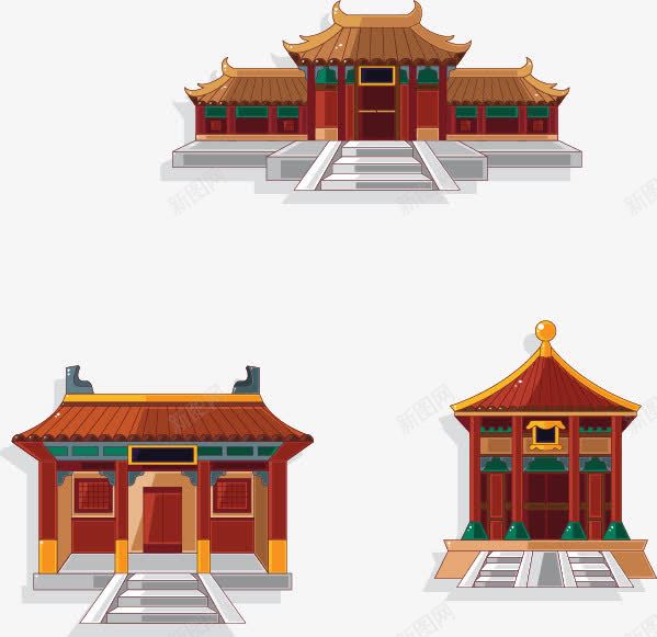 古代建筑png免抠素材_88icon https://88icon.com 卡通建筑 古代 建筑 故宫