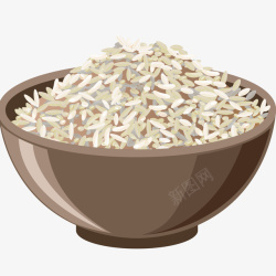 一碗米饭插画矢量图素材