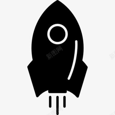 太空火箭黑船图标图标