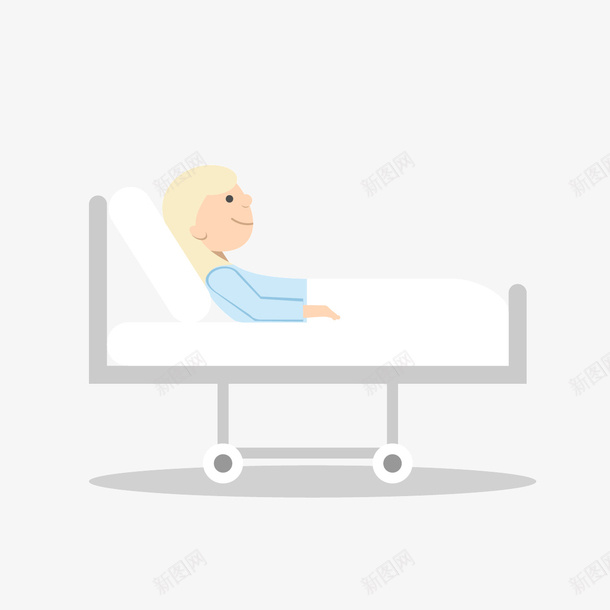 躺在病床上的病人矢量图ai免抠素材_88icon https://88icon.com 住院 医疗 医院 卡通人物 治病 病人休息 病床 矢量图