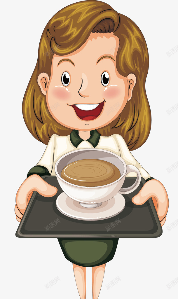 服务员元素矢量图ai免抠素材_88icon https://88icon.com png 上海女人 元素 卡通 女人 送咖啡 矢量图