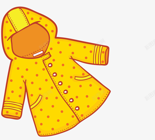 手绘卡通插图可爱黄色雨衣png免抠素材_88icon https://88icon.com 卡通插图 卡通雨具 可爱 手绘 雨衣 黄色