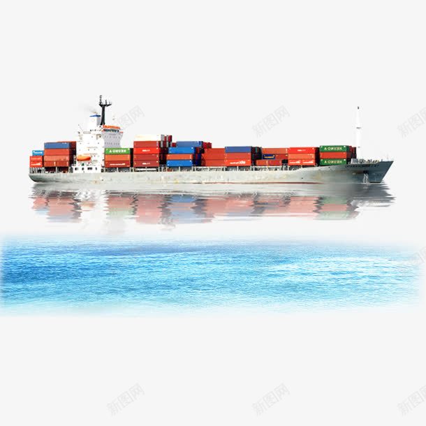 大海上的货船png免抠素材_88icon https://88icon.com 海 船 装饰图案 货船 运输