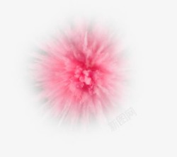 粉色喷射粉末烟雾效果图素材