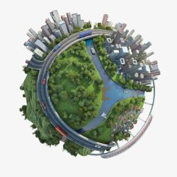 地球绿化和城市素材