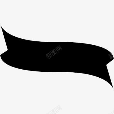 黑色丝带带黑色的形状图标图标