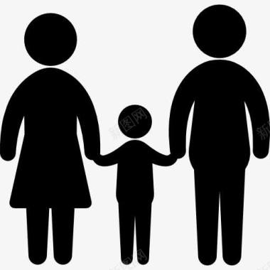 抱着孩子的爸爸爸爸妈妈和儿子的身影图标图标