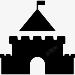 中世纪的王国要塞标志图标高清图片