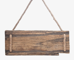 旧木用绳子穿着挂着的木板实物素材