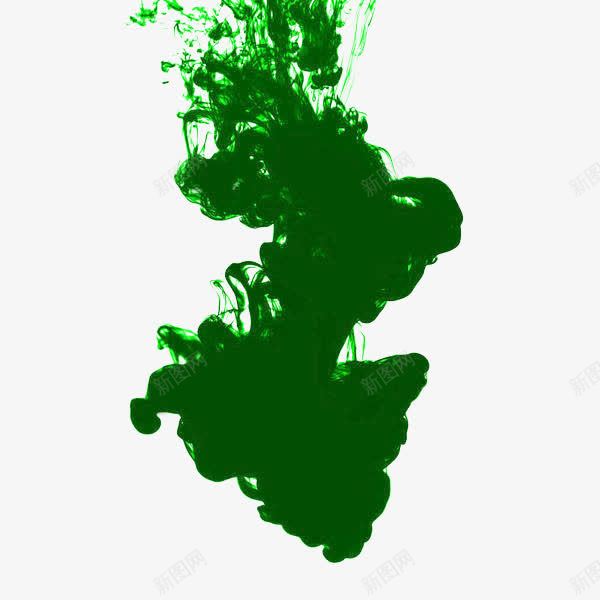 绿色水墨扩散团png免抠素材_88icon https://88icon.com 墨团 墨水 墨汁 染料 水中墨 水墨扩散 水墨风 绿色 颜料