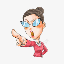生气的女人素材
