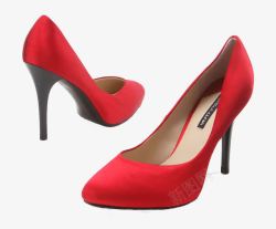 窄跟高跟鞋实拍新款红色高跟鞋高清图片