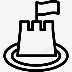城堡顶端城堡顶部标志轮廓图标高清图片