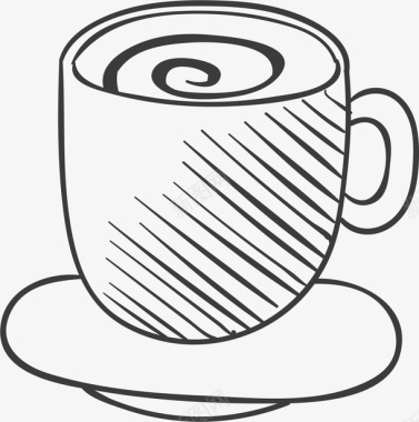韩国饮品茶盘杯子矢量图图标图标