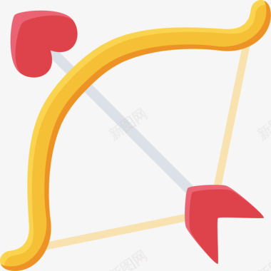 风筝节插图图标卡通弓箭矢量图图标图标