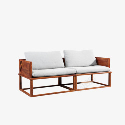 实木风格实物实木中式沙发高清图片
