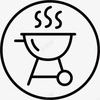碳烤玉米烤肉图标图标