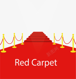 红色台阶走秀地毯矢量图素材