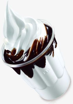 巧克力圣代摄影巧克力圣代冰淇淋高清图片