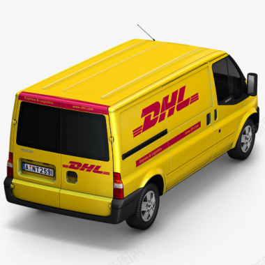 送货卡车DHL范回来图标图标