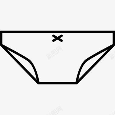 衣服内裤的轮廓图标图标