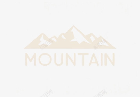 幽灵景观图片简约扁平复古山峰logo图标图标