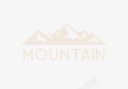 自然景简约扁平复古山峰logo图标高清图片