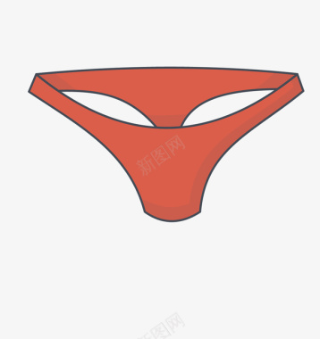 成熟的红苹果红色内裤可爱服饰图标图标