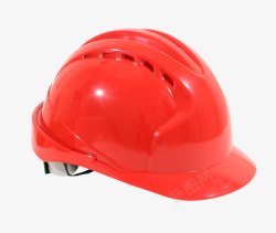 建筑施工安全挂图红色ABS安全头盔高清图片