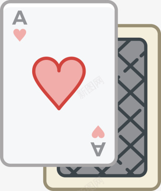 游戏UI手绘扑克牌游戏图标图标