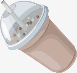 塑料吸管吸管塑料杯奶茶高清图片