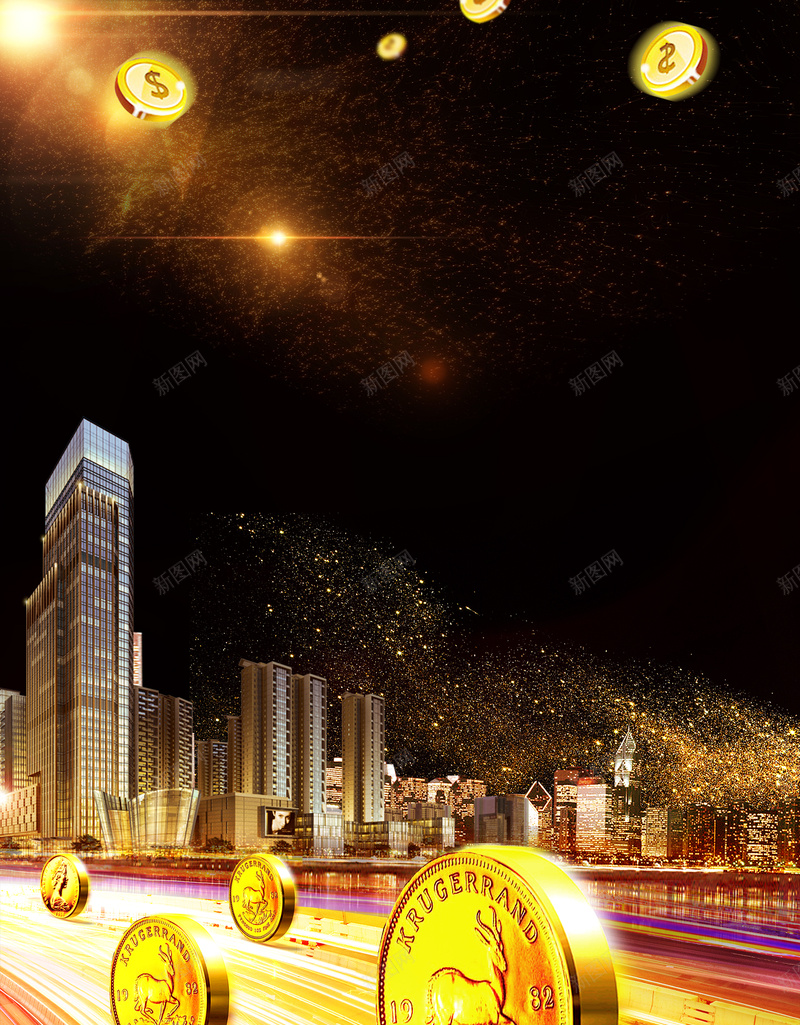 理财找我们海报背景jpg设计背景_88icon https://88icon.com 专业理财 城市 大气 投资理财 理财广告 理财找我们 理财海报 财富专家 金币 金融 黑金