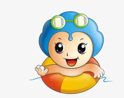 宝宝游泳的宝宝学游泳高清图片