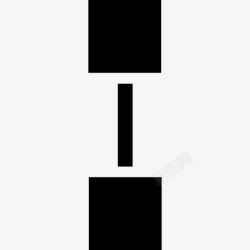 垂直线条两黑方块垂直线的图形符号图标高清图片