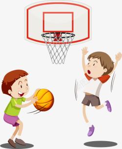 打篮球的孩子素材