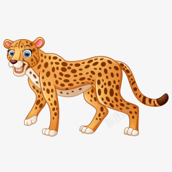 豹子免扣PNG卡通动物园的豹子动物高清图片